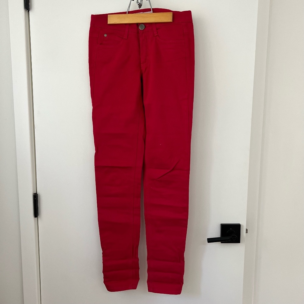 Milk | Skinny Mid-Rise Red Pants/Jeans Size 26
